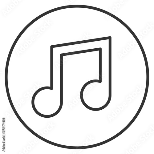 Tone Outline Icon Element For Design