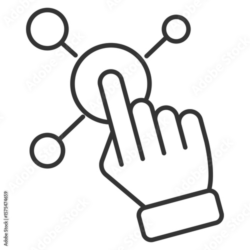 Interaction Outline Icon Element For Design