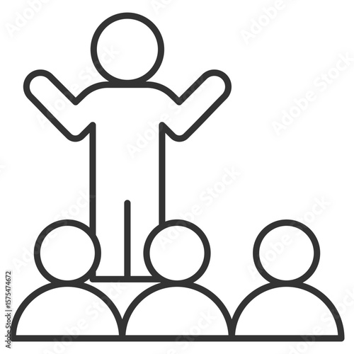 Persuasion Outline Icon Element For Design