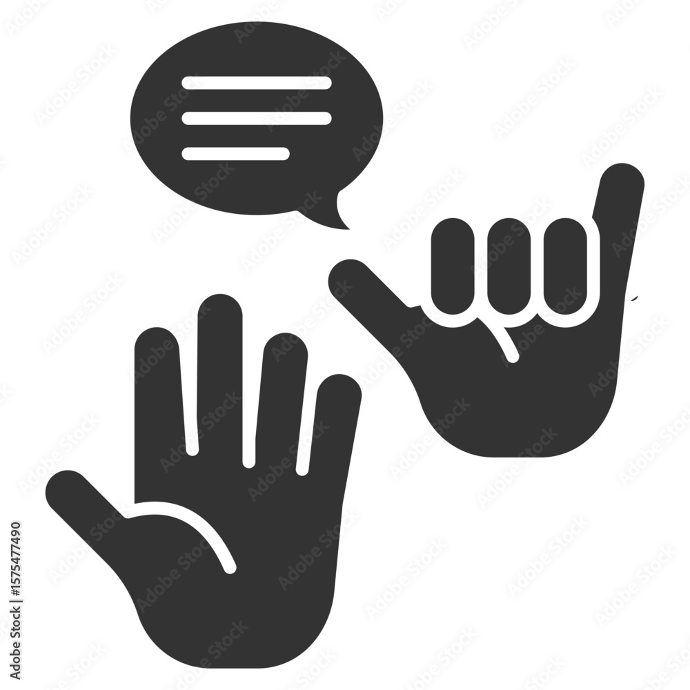 Obraz premium Nonverbal Glyph Icon Element For Design