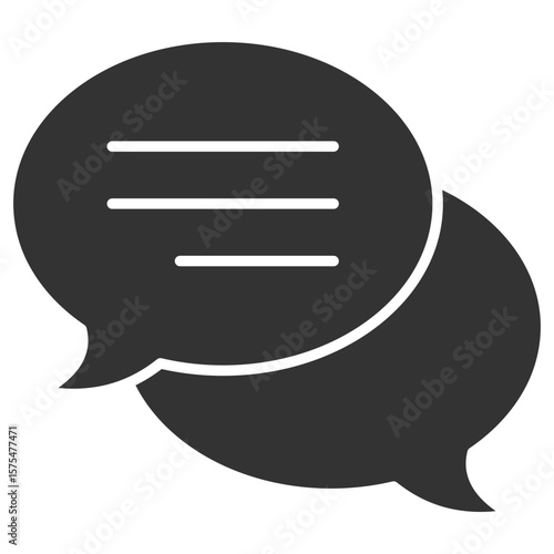 Message Glyph Icon Element For Design