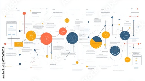 Wallpaper Mural abstract vector background with circles Torontodigital.ca