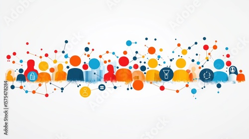 Wallpaper Mural abstract colorful background with circles Torontodigital.ca