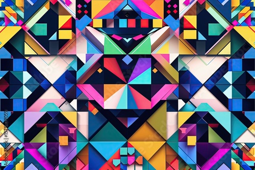 Dynamic Digital Grid Featuring Asymmetric Diamond Design and Fun Pixel Details