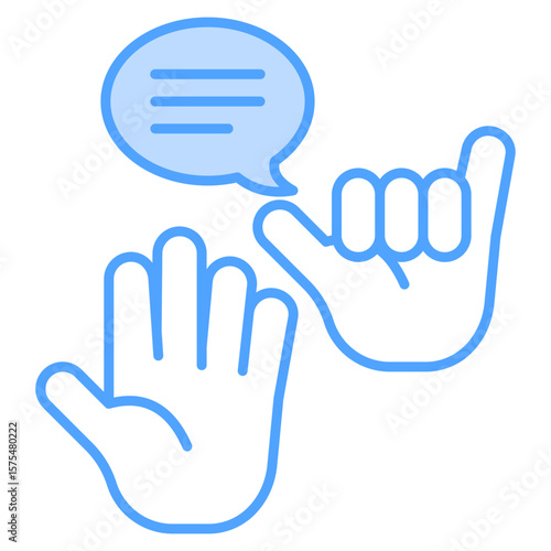Nonverbal Blue Icon Element For Design