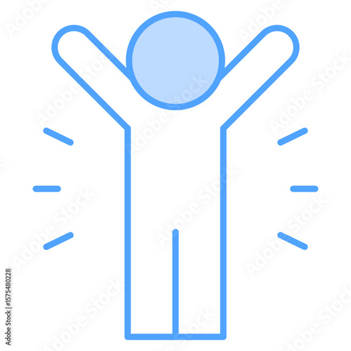 Confidence Blue Icon Element For Design