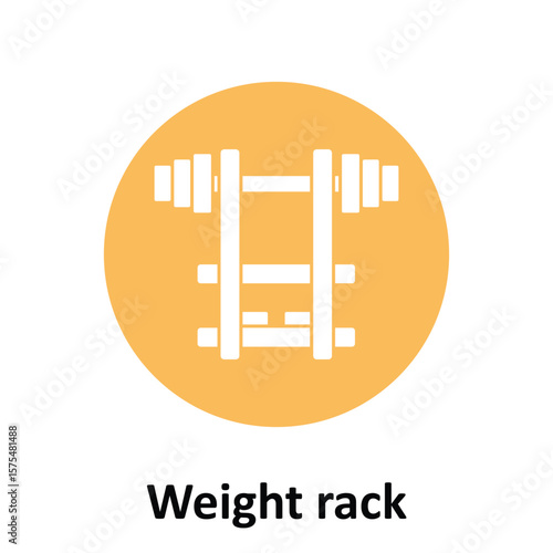 Weight rack Vector Icon which can easily modify or edit