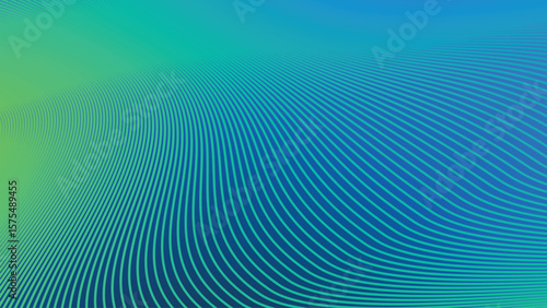 Blue Green Gradient Background with Striped Line Pattern for Fresh, Modern, and Dynamic Visual Design