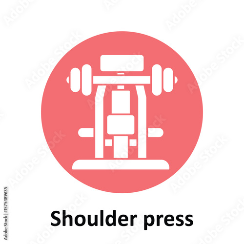 Shoulder press, Vector Icon which can easily modify or edit