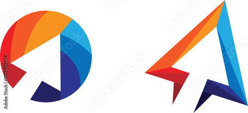 Free Download Arrow logo colorful gradient  design - GFXLoad
