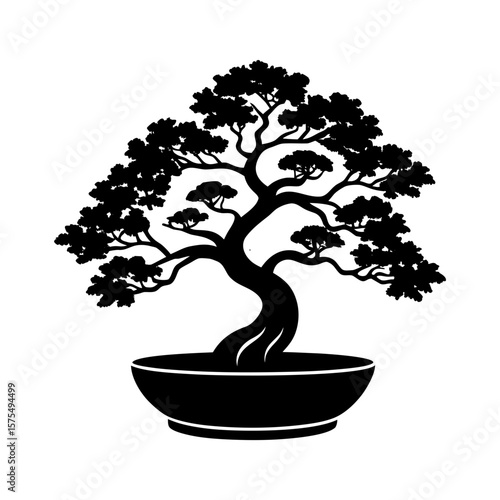 Bonsai Tree Clipart Vector Illustration