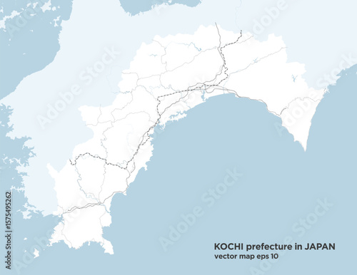 日本の高知県のシンプルなロードマップ