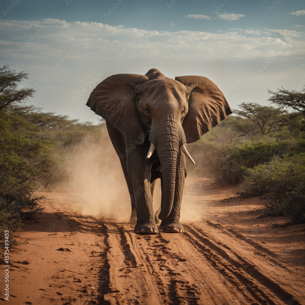 Obraz premium Elephant running