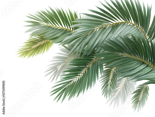 Summer Vibes Palm Leaf Cutout PNG
