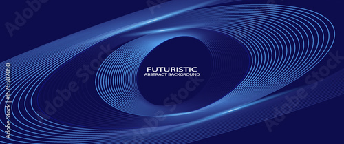 Shiny blue swirl curve Spiral lines pattern.
