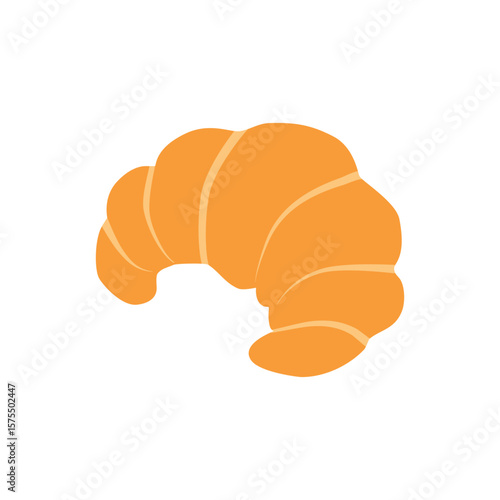 Crossaint isolated on white background.