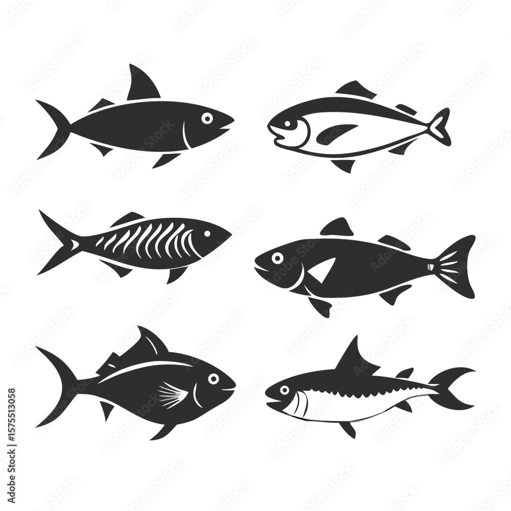 Fish Set Vector Art, Icons, and Graphics Fish Set Vector Art, Icons, and Graphics