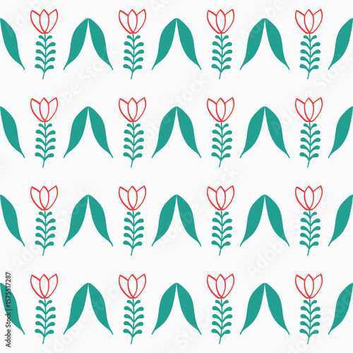 Arabic motif for coffee cup seamless pattern. Floral print. Traditional middle eastern decoration. Vector illustration on white background