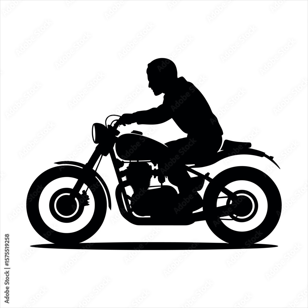 Fototapeta premium silhouette of a motorcycle