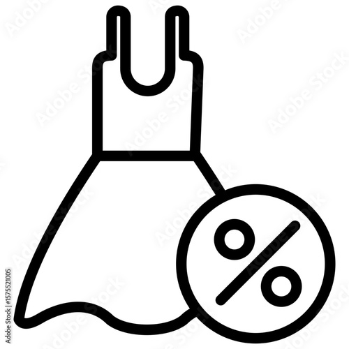 fast fashion line icon