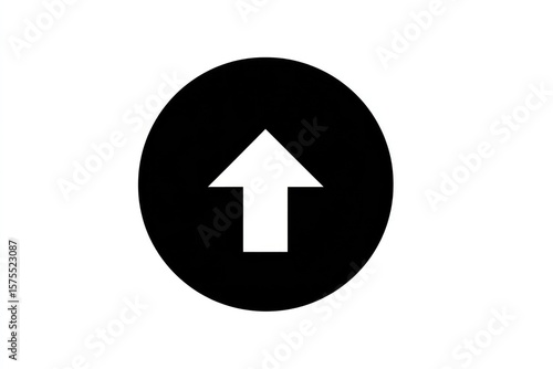 Free Download Black circle with white up arrow - GFXLoad