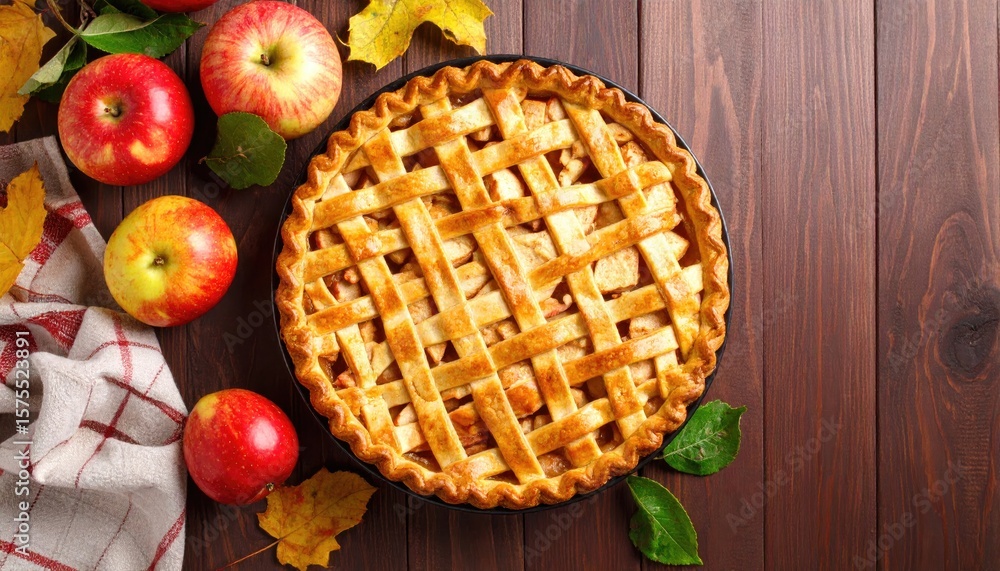 Apple pie on wooden table (1) Apple pie on wooden table (1)