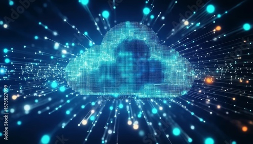 Wallpaper Mural Global Network Connection Innovative Cloud Technology and Cyber Security Solutions Concept Torontodigital.ca