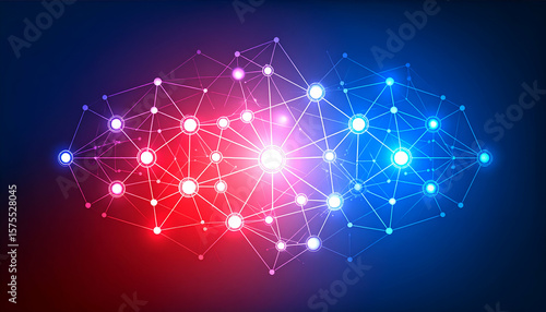 Network connection with abstract design.