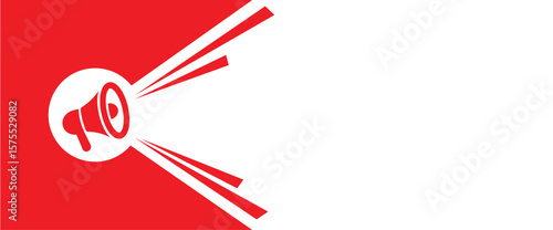 announcement sign on white background	