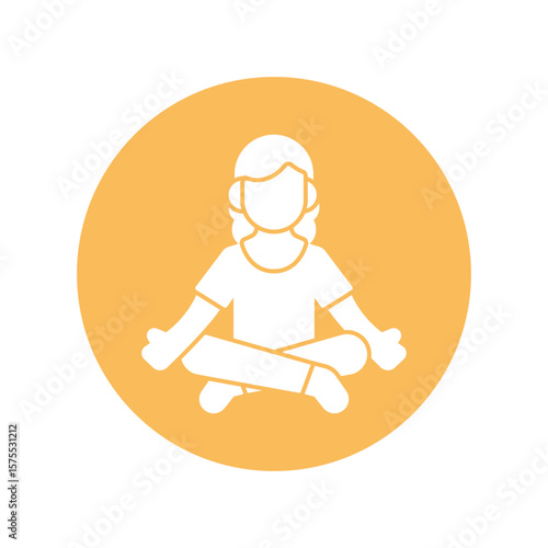 Yoga practice Vector Icon which can easily modify or edit