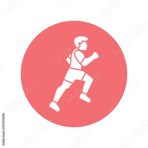 Sprinting Vector Icon which can easily modify or edit