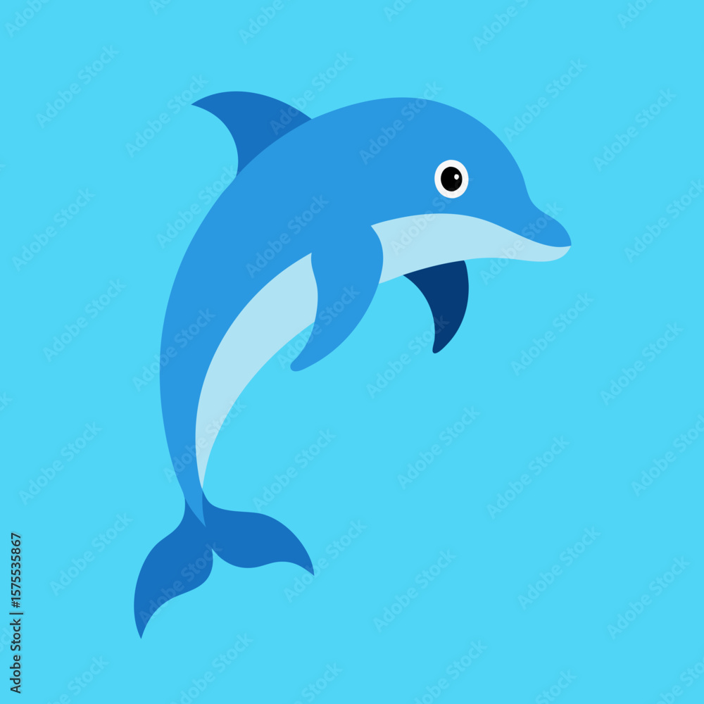 Fototapeta premium dolphin in blue water