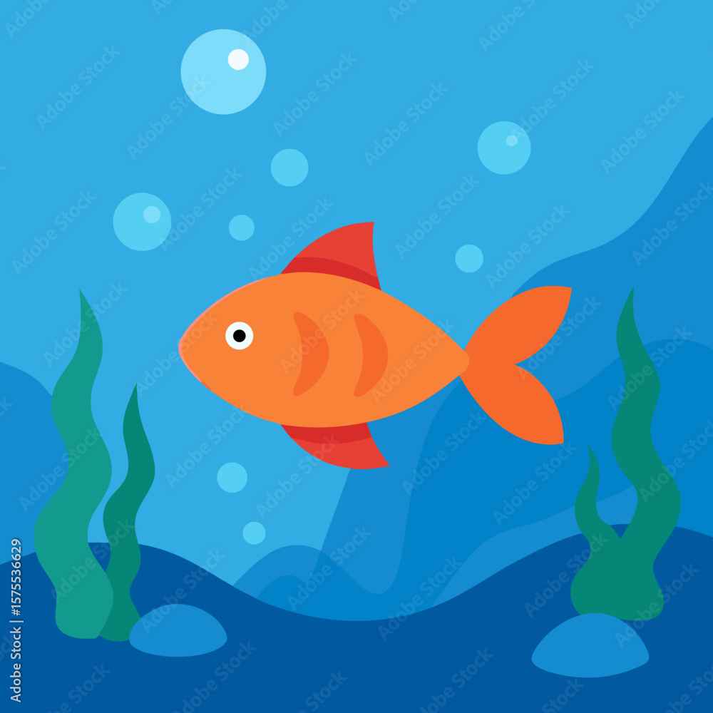 Naklejka premium fish in the water