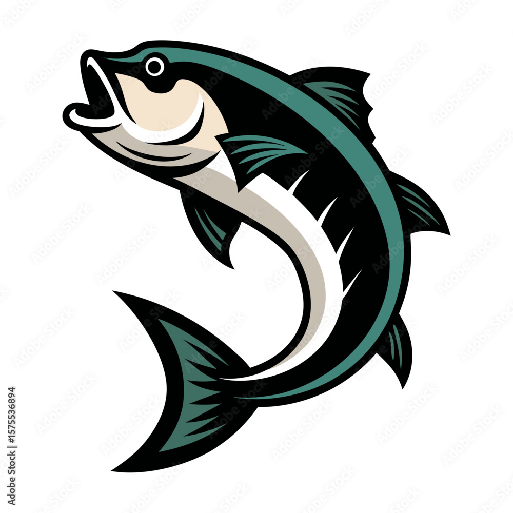 Fototapeta premium vector illustration of a fish