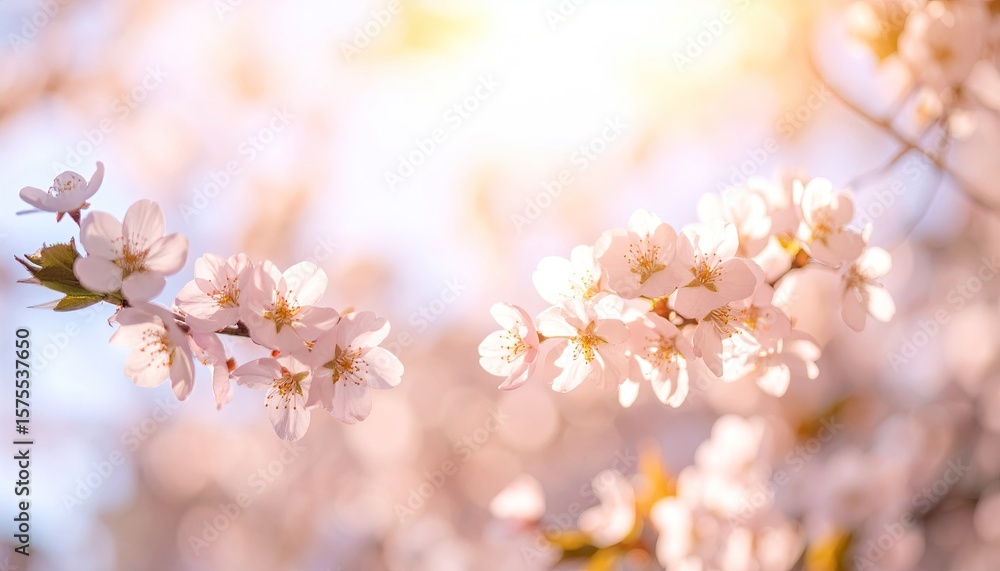 Fototapeta premium Blossoming spring branches in soft light