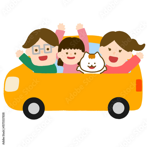 家族（ペット）でドライブ