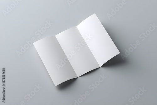 Creating a mockup photo of a tri-fold brochure on neutral background
