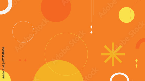 Orange Modern Geometric Design Background
