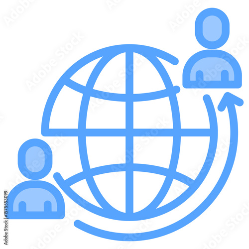 Immigration Blue Icon