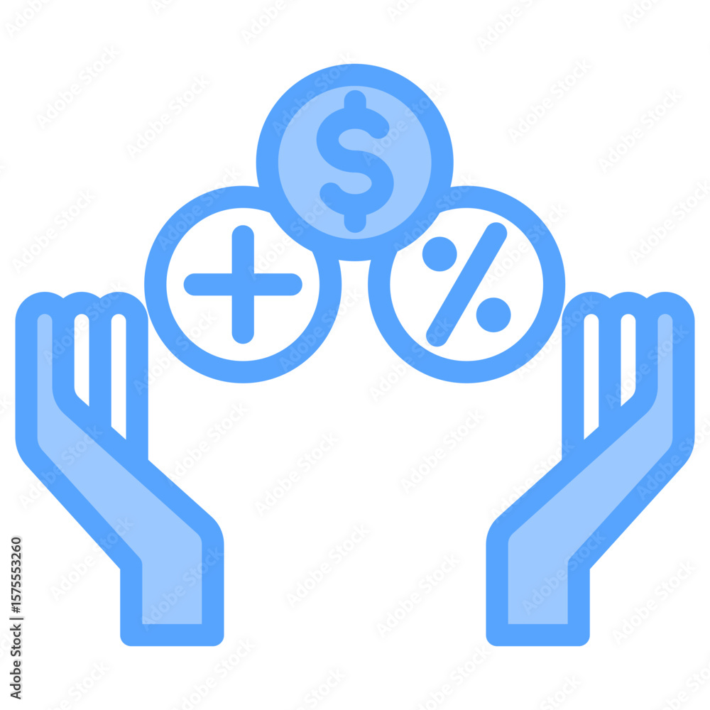 Social Benefits Blue Icon Social Benefits Blue Icon