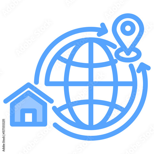 Expatriate Blue Icon