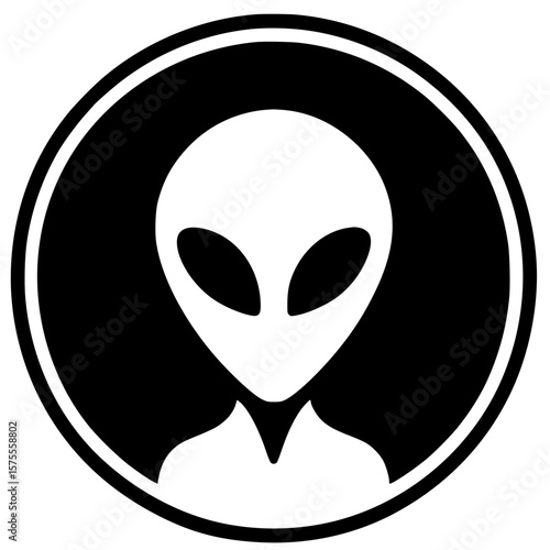 Alien silhouette vector design