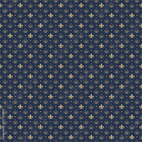 Regal Navy Art Fleur De Lis