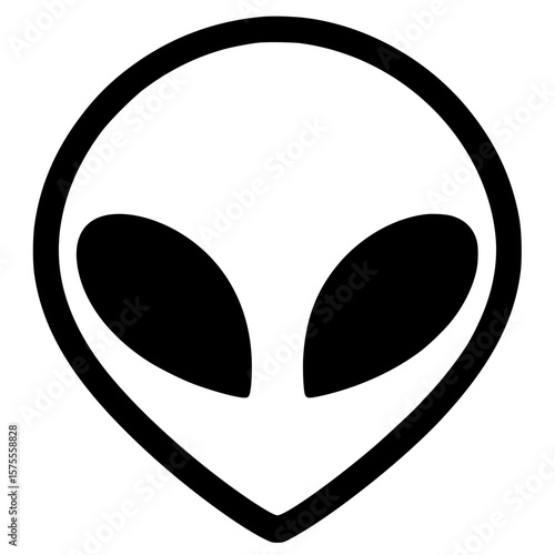 Alien silhouette vector design