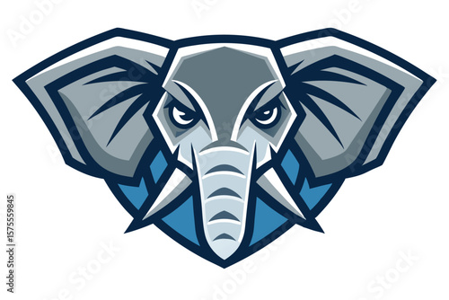 of a gray elephant's angry face shows its formidable presence and intensity