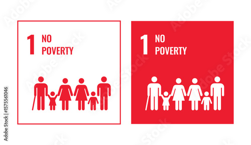 SDG Goal One Poverty Icon