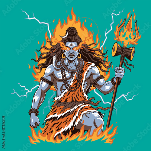 god shiva vector