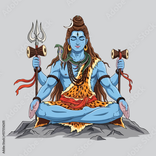 god shiva vector