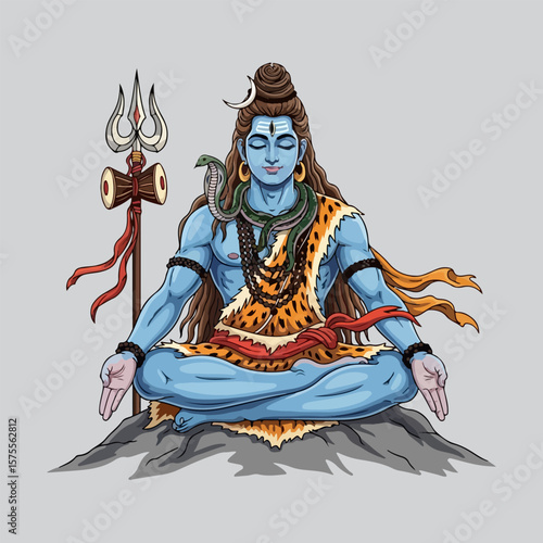 god shiva vector