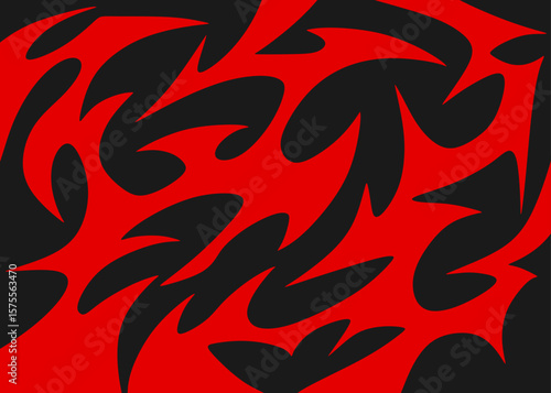 Abstract background with seamless wavy tribal pattern